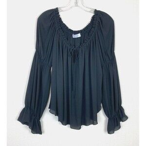 Bailey / 44 Off the Shoulder Blouse Size S Black Bell Sleeve Flowy Peasant Soft